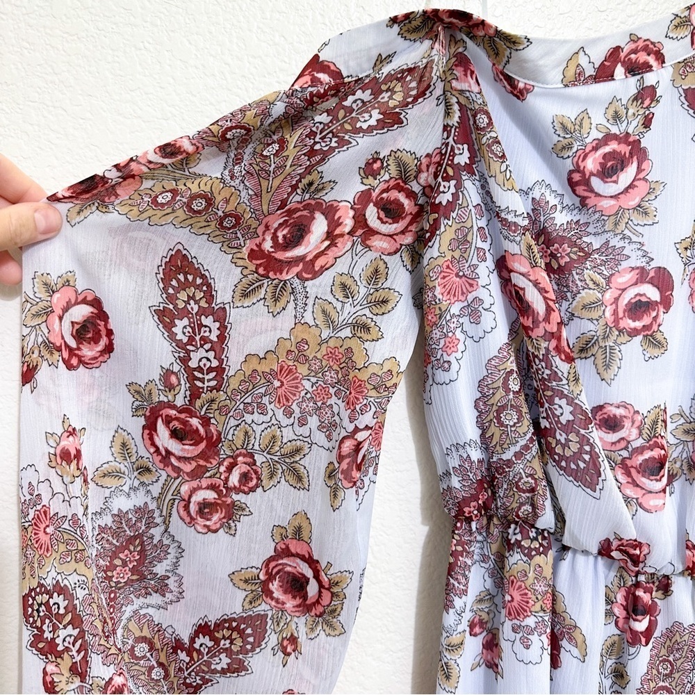 WAYF Liberty Floral Cold Shoulder Floral Dress Size M - Picture 4 of 7